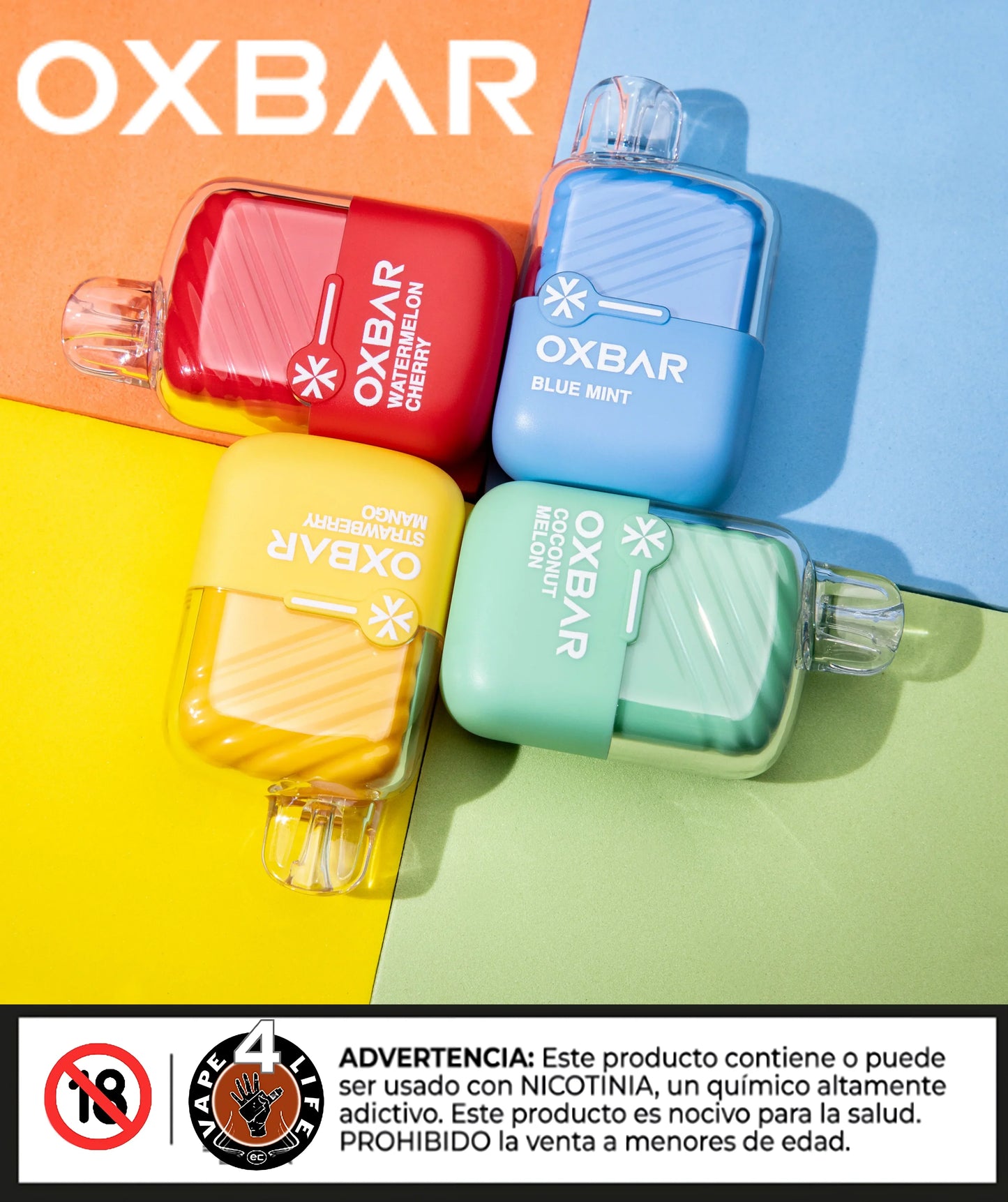 OXBAR MINI 2.2k puffs 5% nic. - Vape4Life - Distribuidor Mayorista Ecuador
