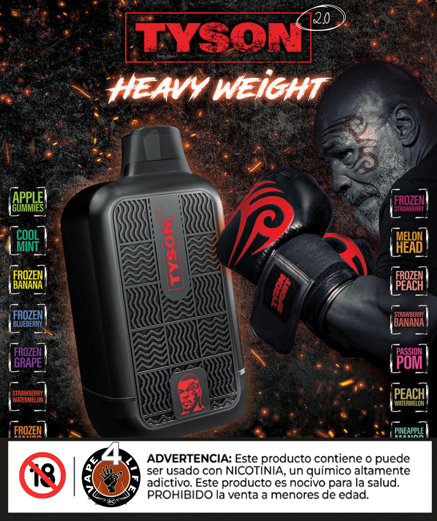 TYSON HEAVY WEIGHT 7K puffs 5% nic.