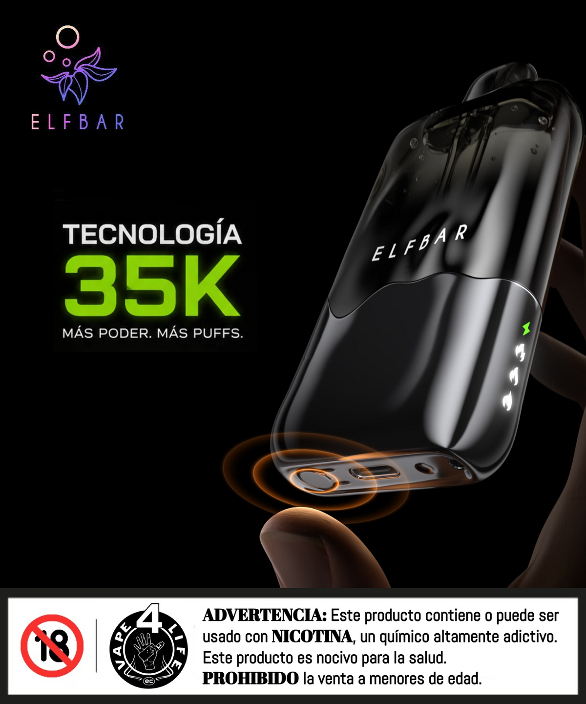 ELFBAR DUKE 35K puffs 5% nic.