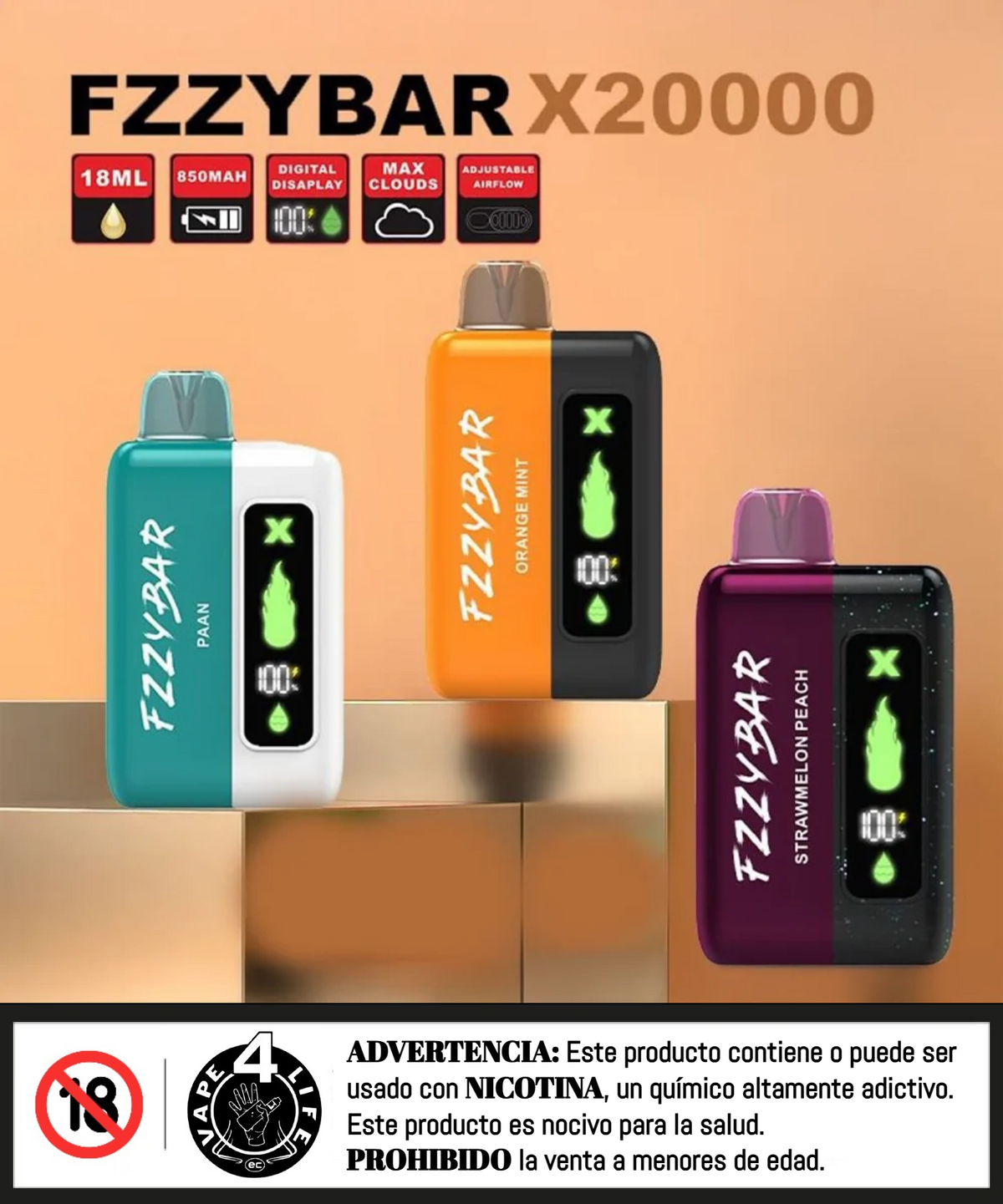 FZZYBAR 20K puffs 5% nic.