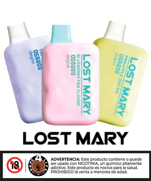 LOST MARY OS5000 ZERO 5k puffs 0% nic.