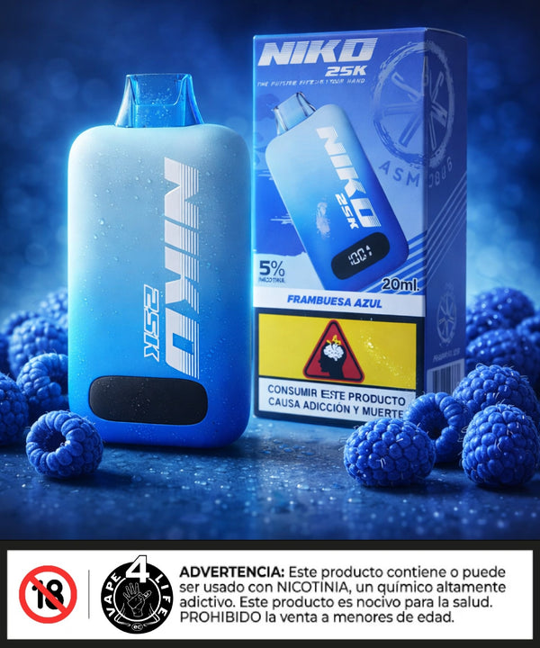 NIKO 25k puffs 5% nic.