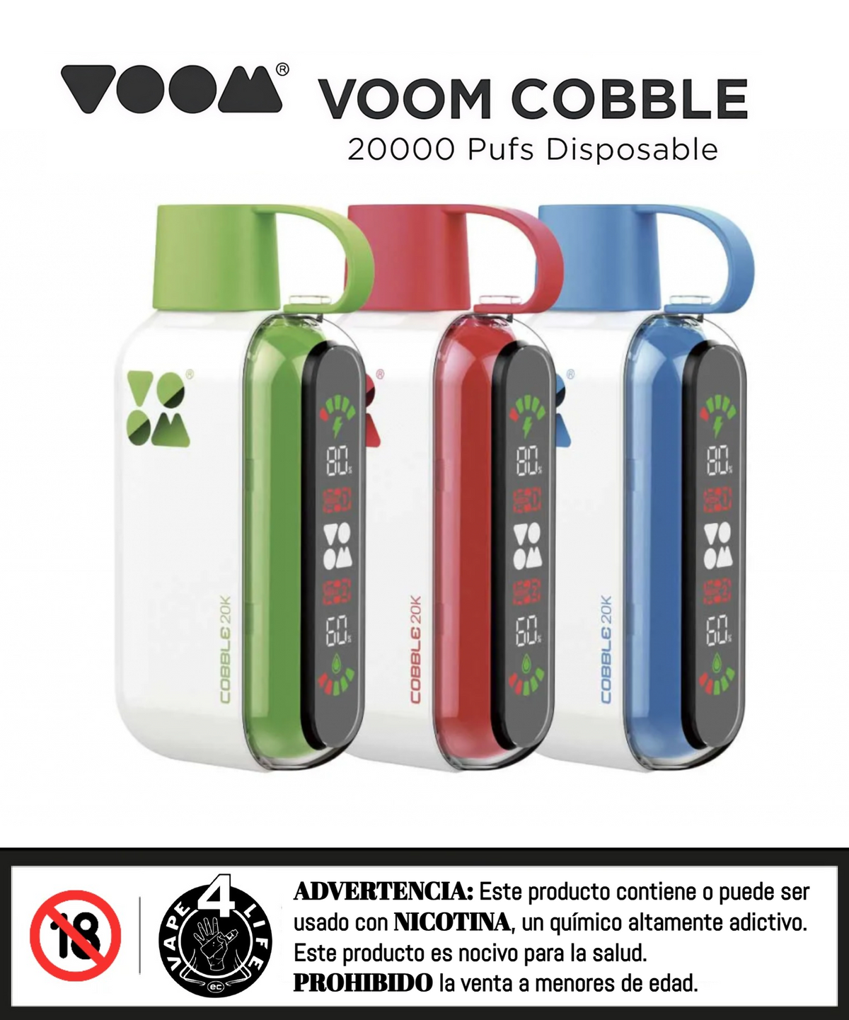 VOOM COBBLE 20K puffs 5% nic.